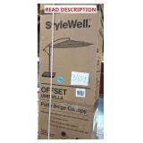 Skid with 10ft umbrella and ge laundry riser