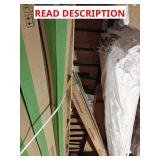 Mixed skid picnic tables x5 window fencing