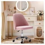 Chic Channel Tufted Back Fabric Vanity Chair