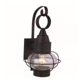 Chatham 1-Light Black Coastal Outdoor Wall Lanter