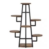 Wellston 43.3 in Rustic Brown Plant Stand