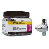 1/2 in. Chrome Brass PEX Barb Stop Valve (6)