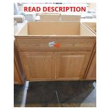36" medium oak kitchen cupboard