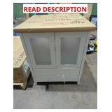 30" x 19" x 36" White Vanity w/ Top + Mirror