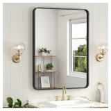 24 x 36 in. Black Aluminum Vanity Mirror