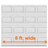 Steel Short Panel Garage Door, 8x7 white
