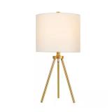Quinby 22 in. Gold Tripod Table Lamp w/ Shade