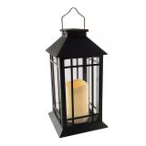 5.5 in. x 11 in. Solar Black Design Lantern