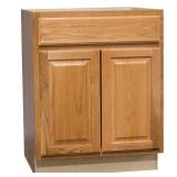 Hampton 27x24x34.5 Kitchen Base Cabinet, Oak