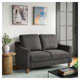 Ashton 51.97" Square Arm Sofa, Dark Grey