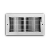 12x6 in. 2-Way Baseboard Register White