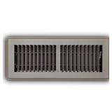 4x12 in. 2-Way Steel Floor Register Brown