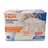 13 gal Fresh Scent Kitchen Trash Bags 200ct