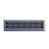 (7) Classic Scroll 2x12 Steel Floor Register Ni