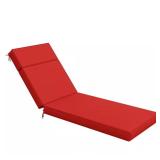 (2) Premium Waterproof Chaise Lounge Cushion, Red