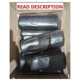 (8 Rolls) Black Trash Bags