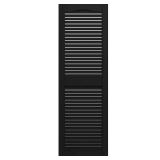 Lifetime Open Louvered Vinyl Shutters Black
