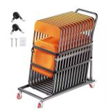 Folding Chair Rack: 300 lb L shaped Cart