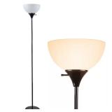 Charles 71 in. Black Torchiere Floor Lamp