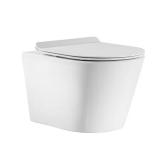 Calice Wall Hung Round Toilet Bowl, White