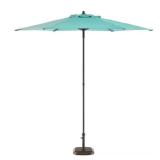 7.5 ft Steel Market Umbrella in Haze Teal