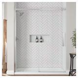 Waverly Brushed Nickel Sliding Shower Door