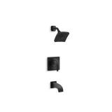 Katun 3-Spray Tub & Shower Faucet, Black