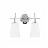 Driscoll 15.5 in. 2-Light Chrome Vanity Light