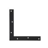 (4-Pack) 8 in. Black Hammered Flat Corner Brace