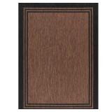 6x9 Gold Black Aloha Rug, Washable