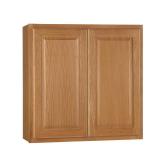 Hampton 30In Wall Kitchen Cabinet, Medium Oak