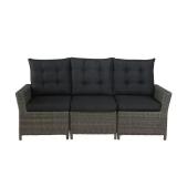Asti All-Weather Wicker 3-Seat Sofa