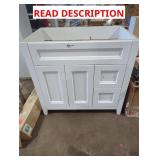 White Vanity Base Cabinet (No Top)