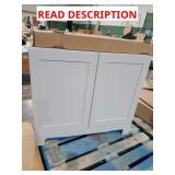 Light grey bathroom vanity w/ sink 36"x32"x18"