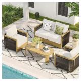 Overture 4-Piece Wood Patio Set with Table