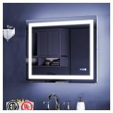 30" Frameless LED Mirror   Anti-Fog Backlit