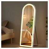 20x63 Arched Frameless Tilt Mirror w/ LED