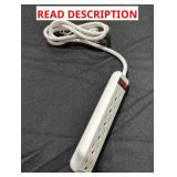 6-outlet White Power Strip