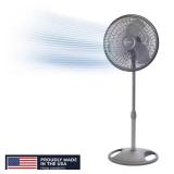 Lasko 16-In Pedestal Fan, 3-Speed, Quiet Gray
