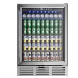 24 in. Undercounter Beverage Cooler, Black