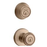 Tylo Antique Brass Door Knob & Deadbolt