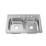 Glacier Bay 33 in. Drop-In 50/50 Sink, 22G SS