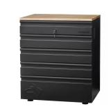 Welded 18-Gauge Steel 5-Drawer Cabinet Black
