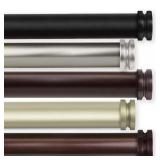 Bun 1 in. Dia Curtain Rod Light Gold 120-170