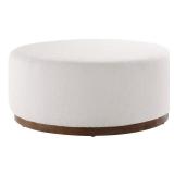 Tilden Large 38 in Round Boucle Ottoman