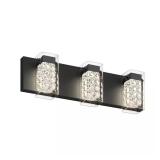 Crystal Cube LED Vanity Bar, Matte Black