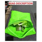 Assorted Accessories in a Green Bag