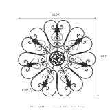 Glitzhome 23.75"D Traditional Iron Wall D cor