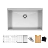 Zero Radius 30" Undermount Single Bowl Sink