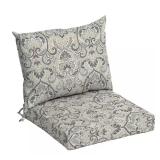 21 in. x 21 in. Outdoor Damask Chair Cushion